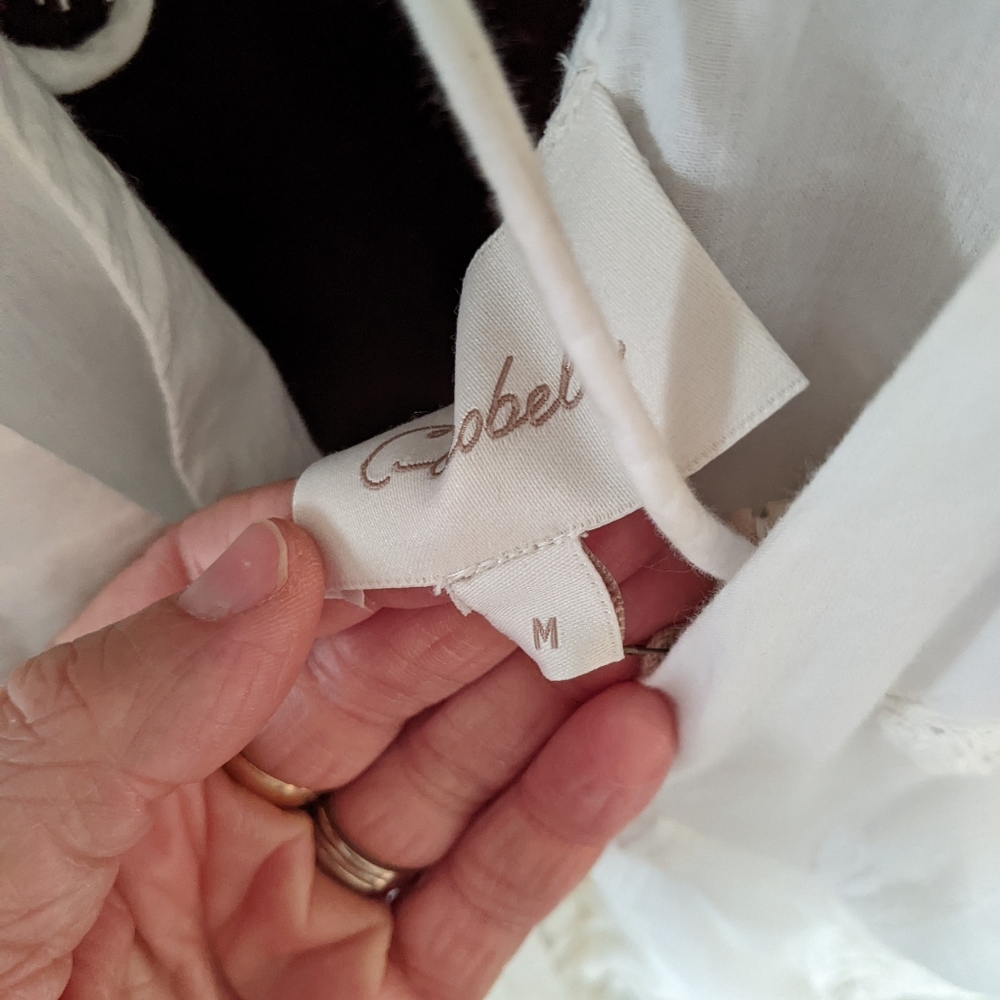 Cleobella White Eyelet V-Neck Midi Dress - Picture 11 of 16